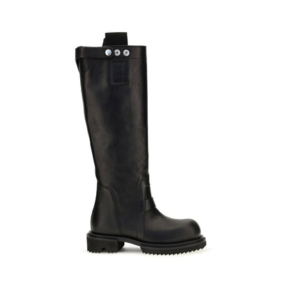 Black Calf Leather Bos Taurus Rain Boots