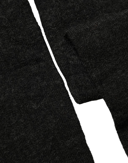Black Wool Over Calf Long Women Accessory Socks