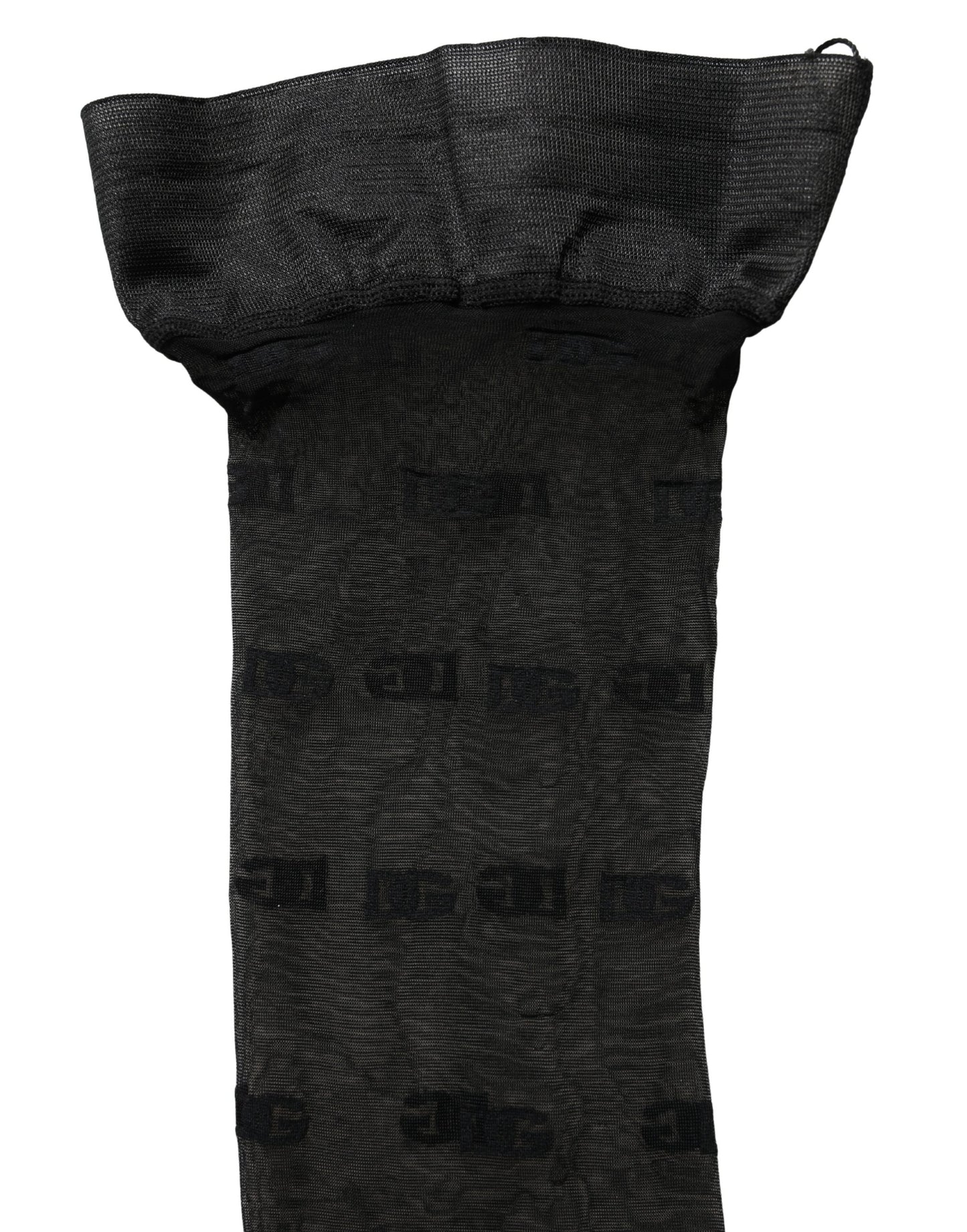 Black Sheer Logo Monogram Tights Stockings Socks