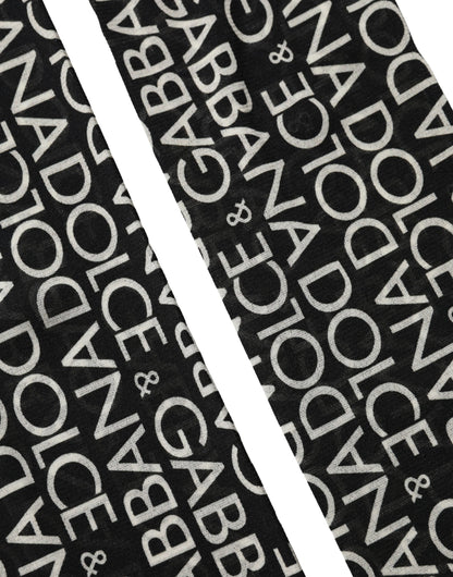 Black Sheer Logo Monogram High Stockings Socks