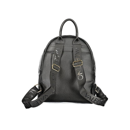 Black Polyurethane Women's Backpack