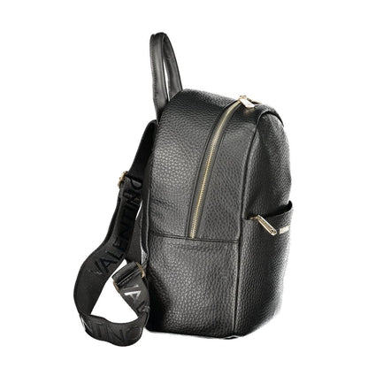 Black Polyurethane Women's Backpack