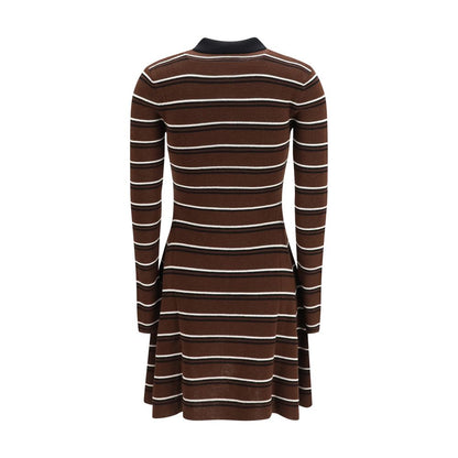 Brown Wool Oves Aries Casual Dress