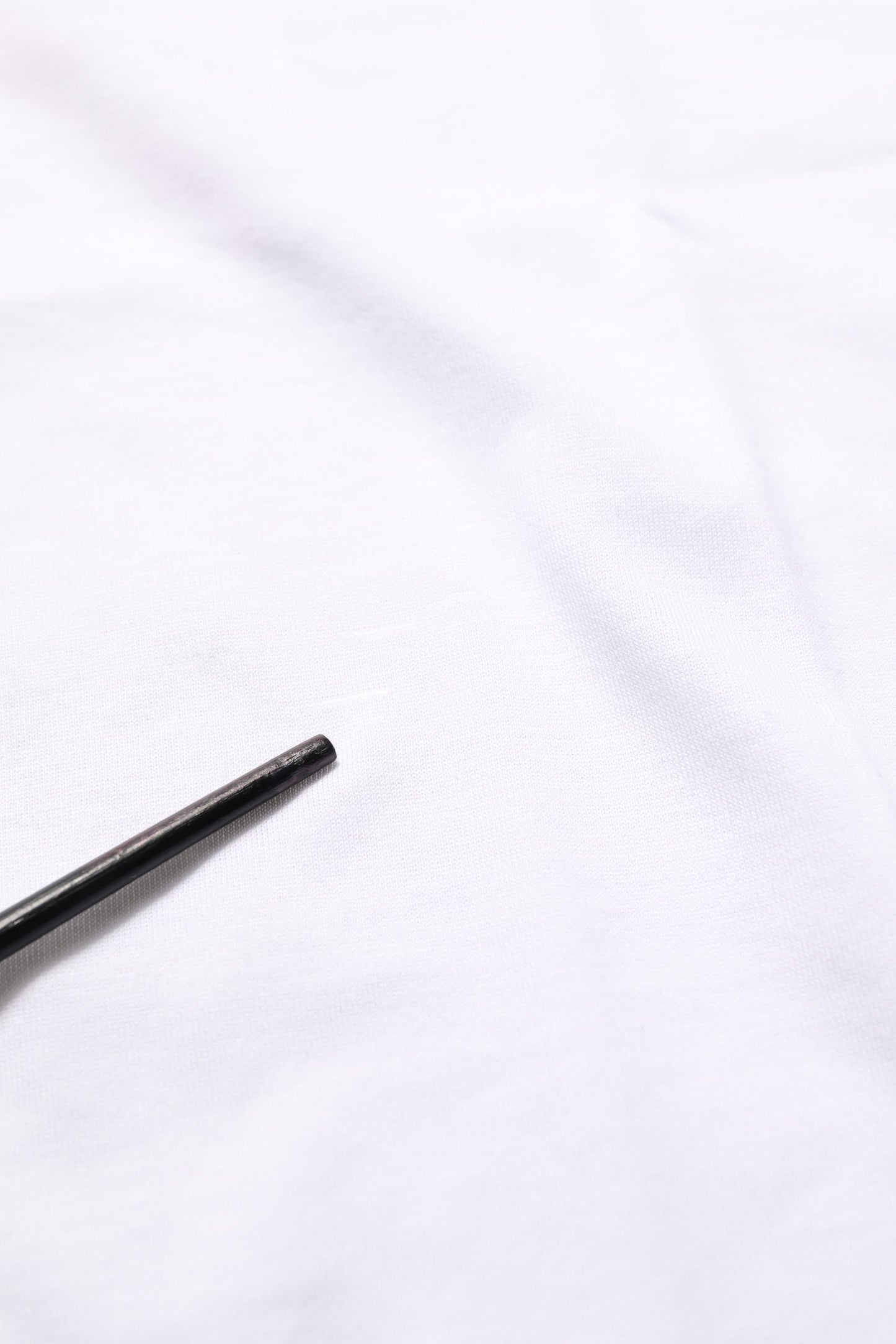 White Cotton Crew Neck Short Sleeves T-shirt