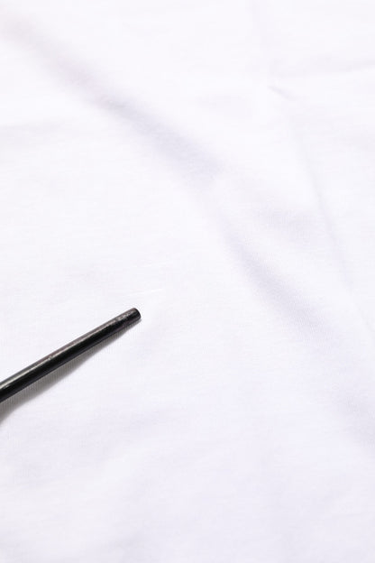 White Cotton Crew Neck Short Sleeves T-shirt