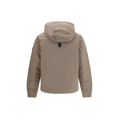 Beige Nylon Full-Length Jacket