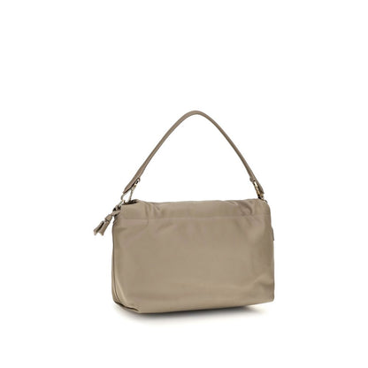 Beige Calf Leather Bos Taurus Shoulder Bag