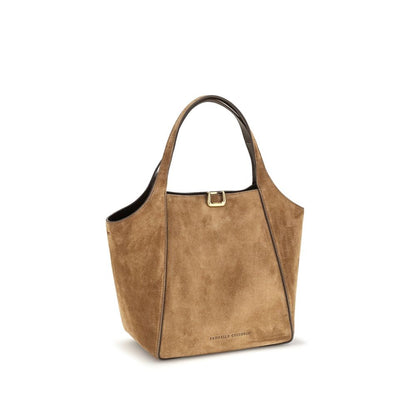 Beige Calf Leather Bos Taurus Shoulder Bag