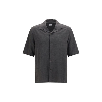 Gray Linen Shortsleeve Shirt