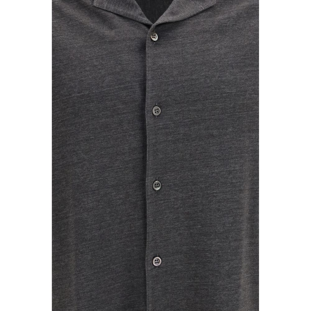 Gray Linen Shortsleeve Shirt