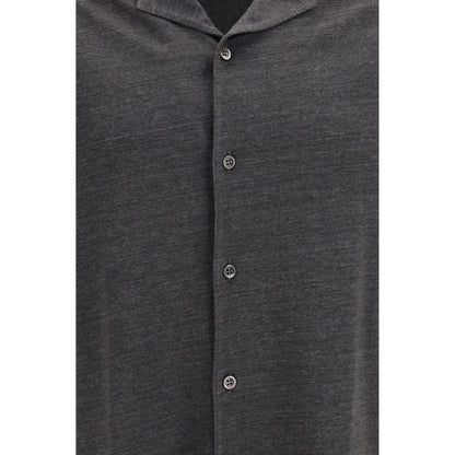 Gray Linen Shortsleeve Shirt