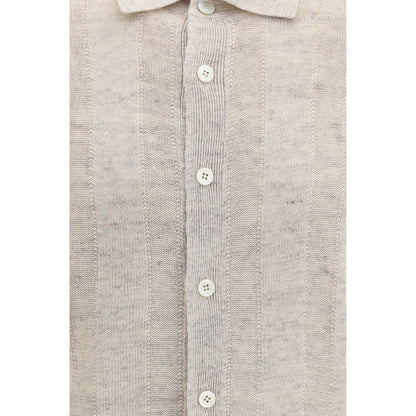 Beige Cotton Polo Shirt