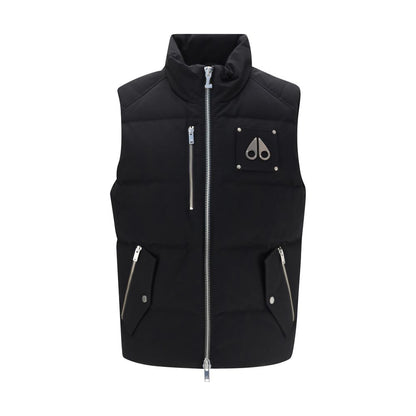 Black Cotton Sleeveless Jacket