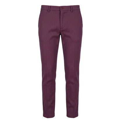 Red Cotton Men Pants