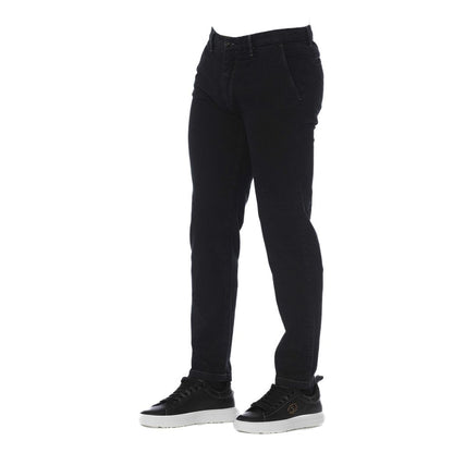 Black Cotton Men Pants
