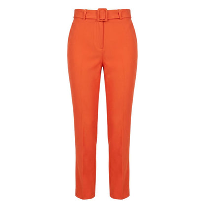 Orange Viscose Women Pants