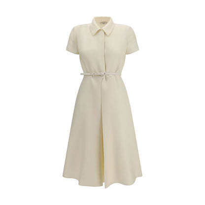 Beige Wool Oves Aries Casual Dress