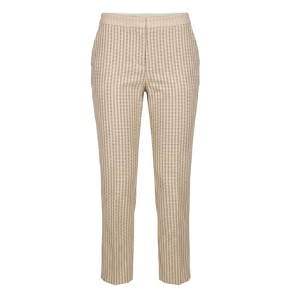 Beige Viscose Women Pants