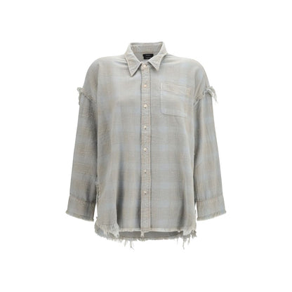 Blue Cotton Pattern Shirt