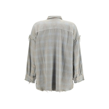 Blue Cotton Pattern Shirt