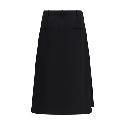Black Wool Oves Aries Midi Skirt