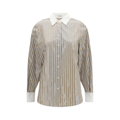 Beige Cotton Pattern Shirt