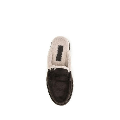 Brown Calf Leather Bos Taurus Mules