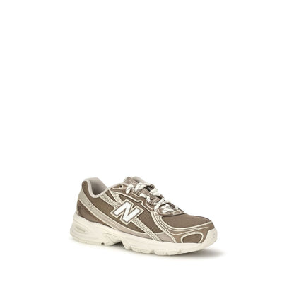 Beige Fabric Athletic Sneakers