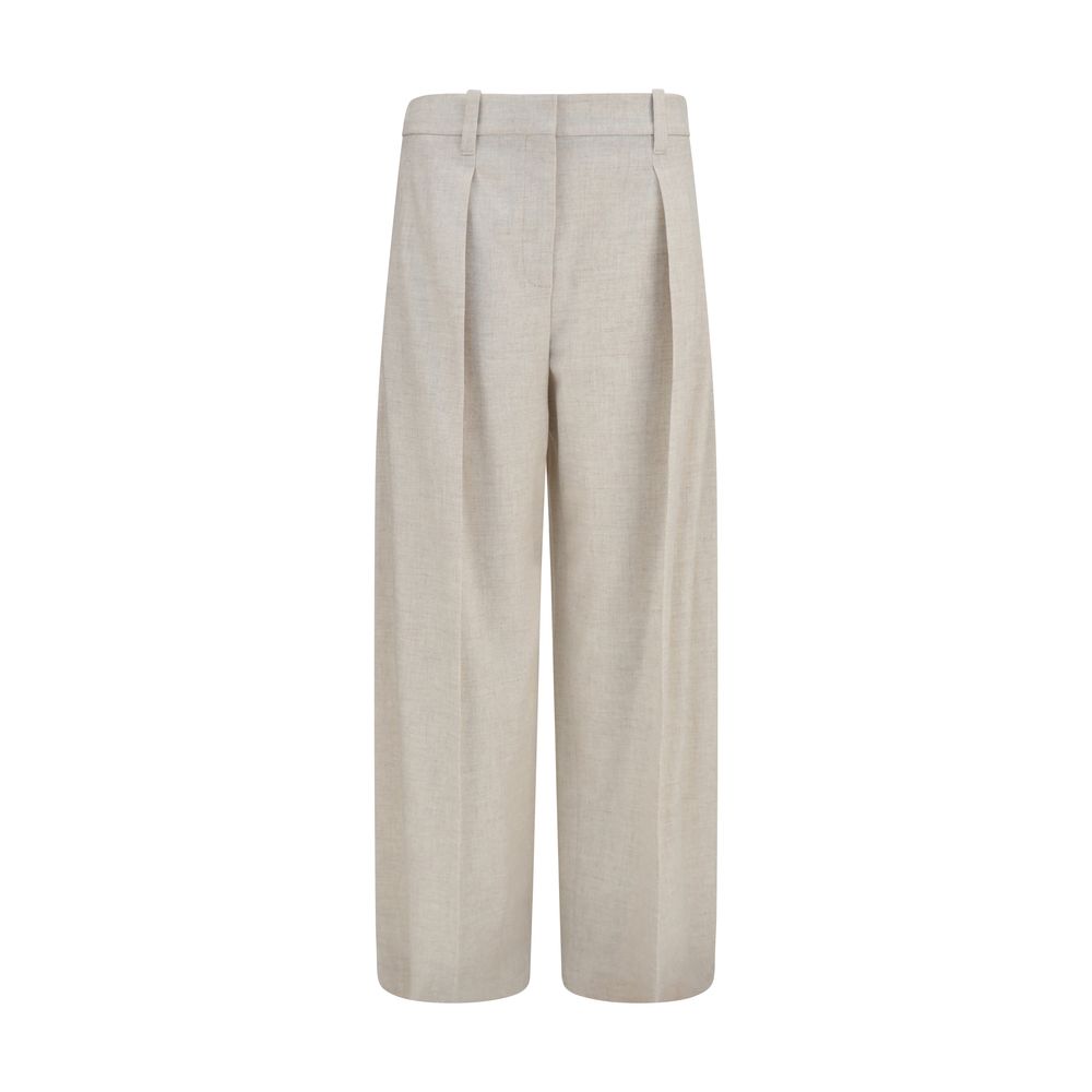 Beige Wool Oves Aries Dress Pants