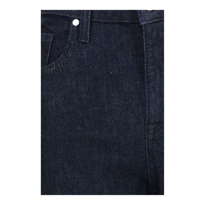 Blue Polyester Cropped Jeans