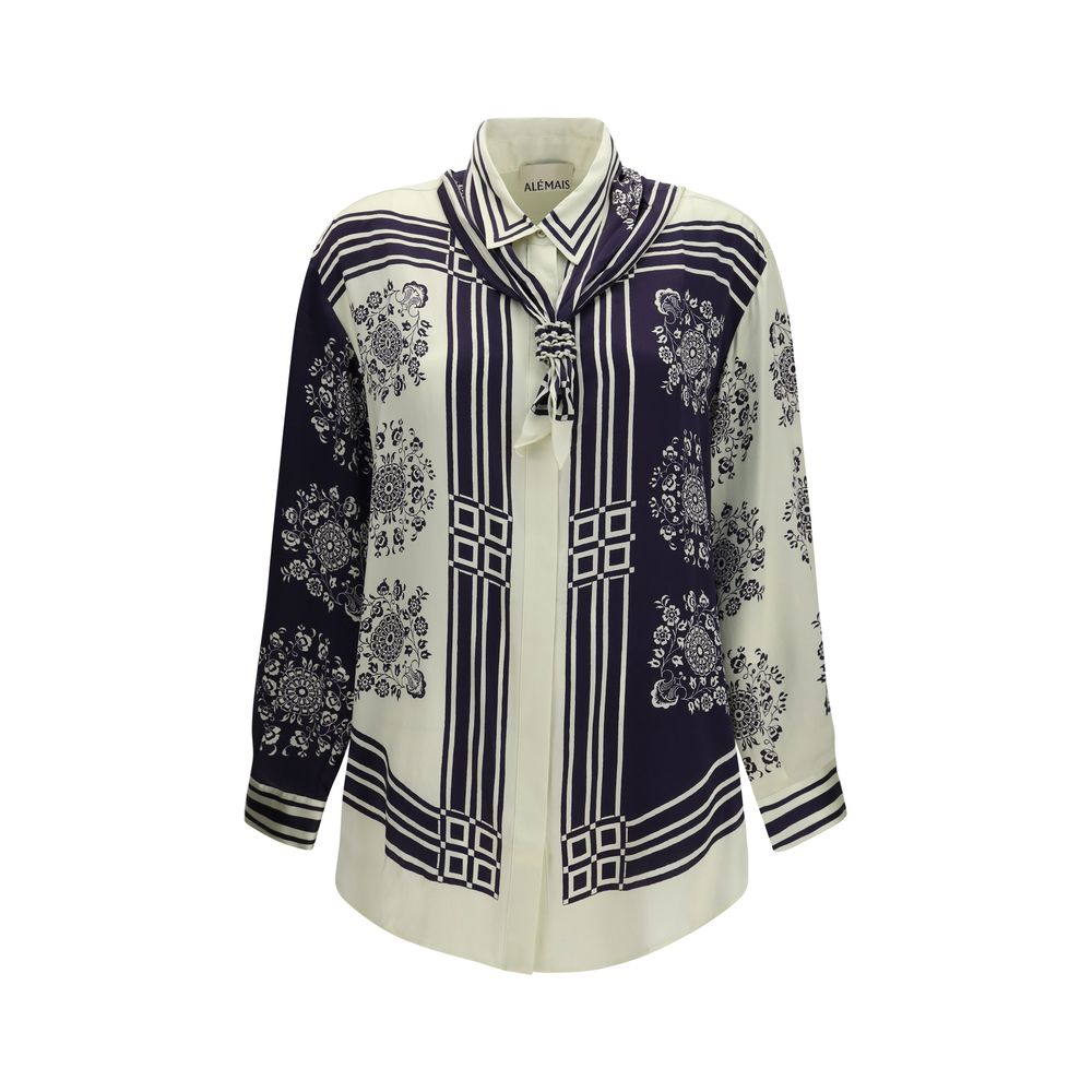 Blue Silk Shirt