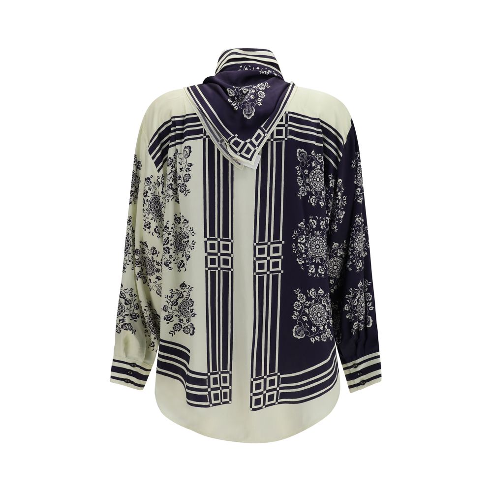 Blue Silk Shirt