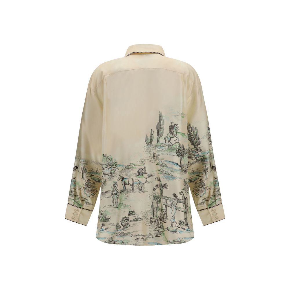 Beige Silk Blouse