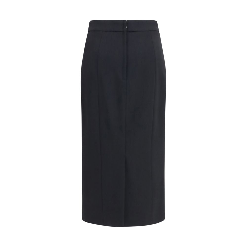 Black Wool Oves Aries Long Skirt