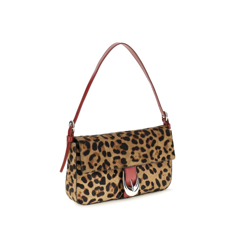 Beige Calf Leather Bos Taurus Shoulder Bag
