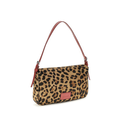Beige Calf Leather Bos Taurus Shoulder Bag
