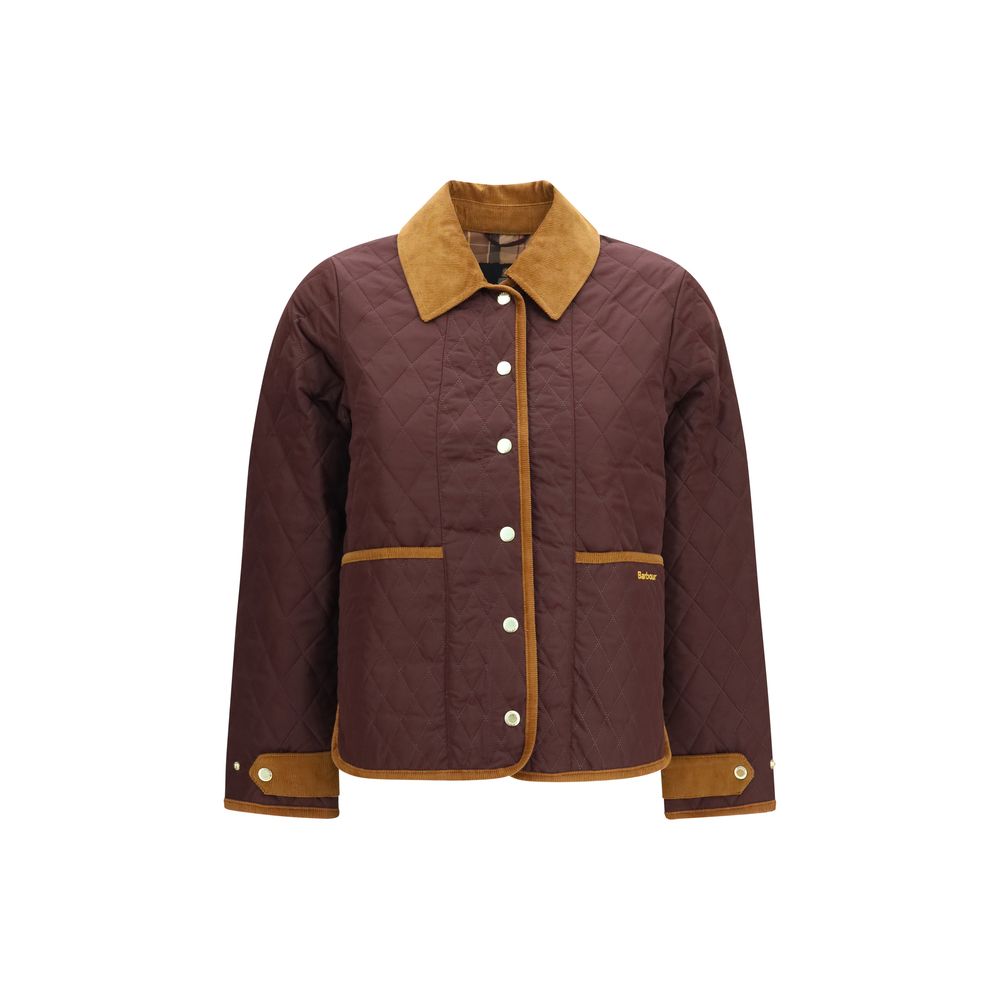 Bordeaux Polyester Full-Length Jacket