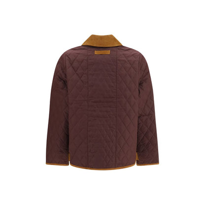 Bordeaux Polyester Full-Length Jacket