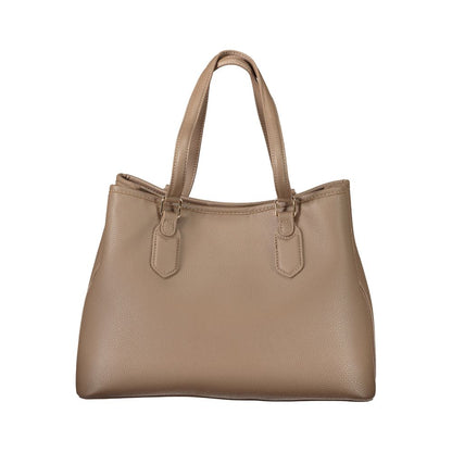 Brown Polyurethane Women's Bag