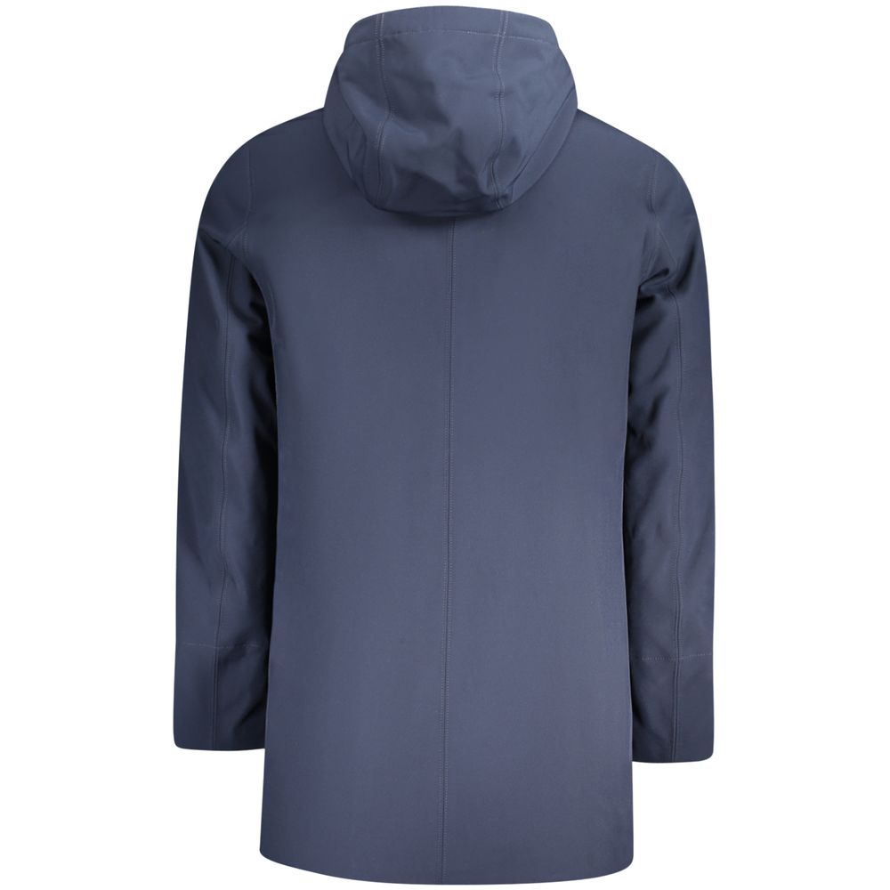 Blue Polyester Men's Jacket