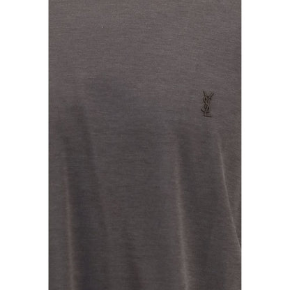 Brown Silk T-Shirt