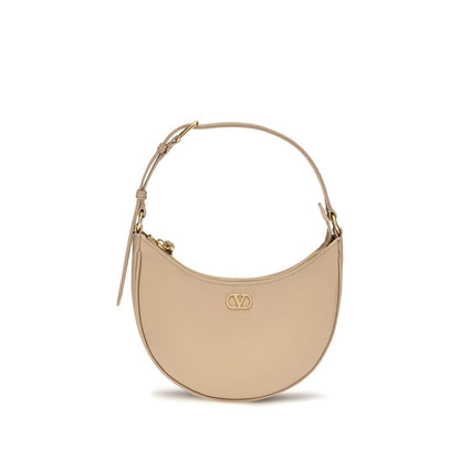 Beige Calf Leather Bos Taurus Shoulder Bag