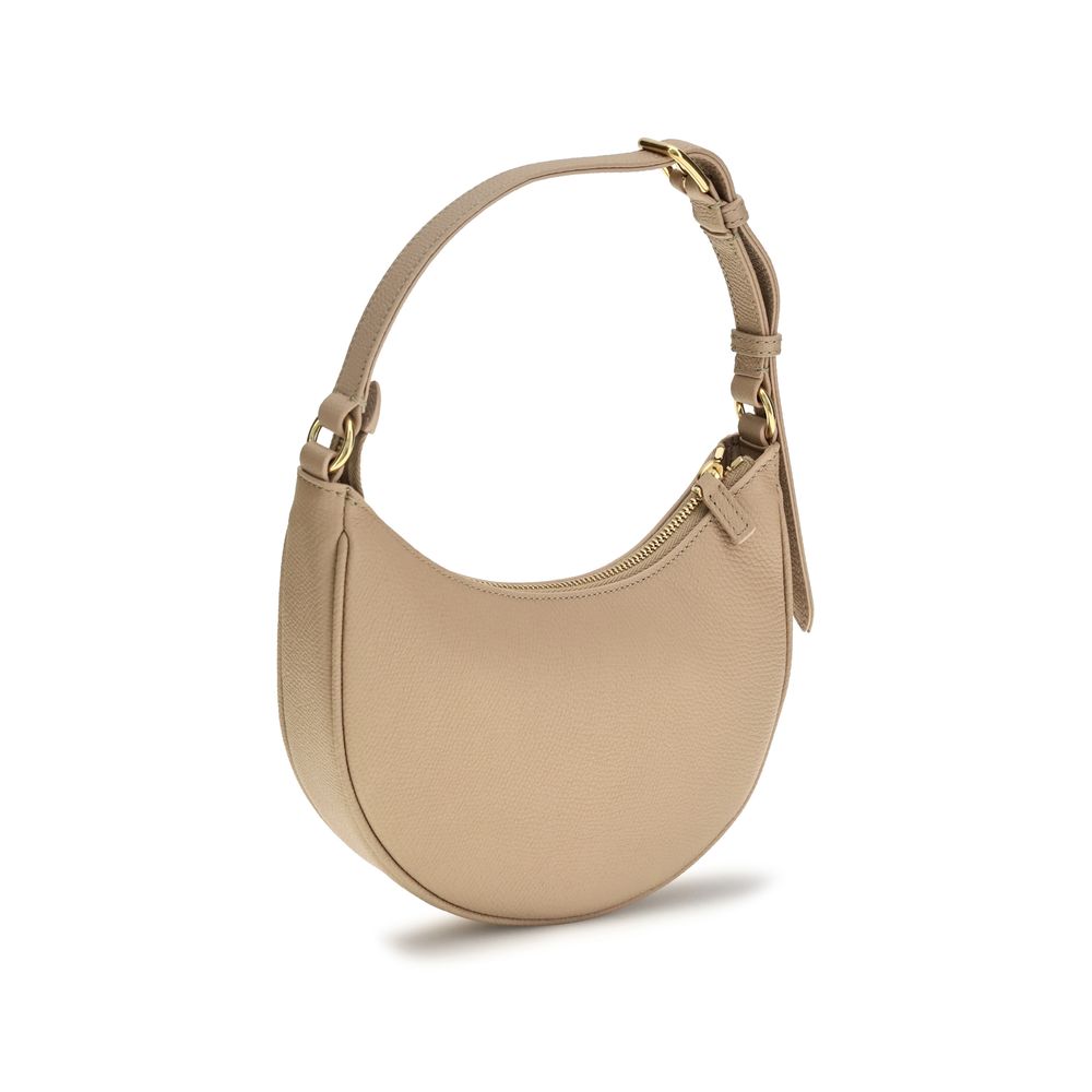 Beige Calf Leather Bos Taurus Shoulder Bag
