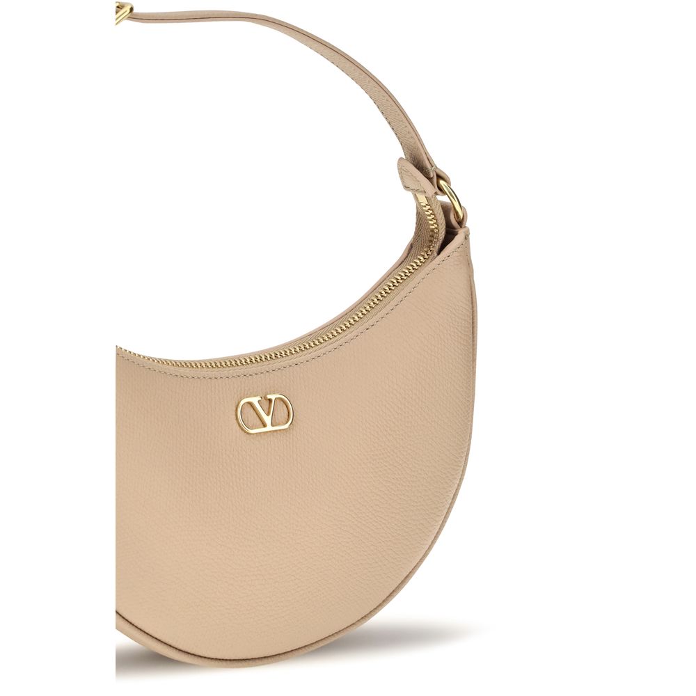 Beige Calf Leather Bos Taurus Shoulder Bag
