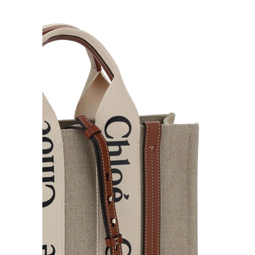 Brown Linen Handbag