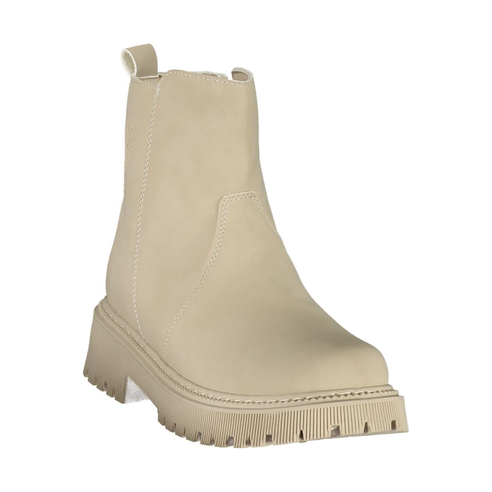 Beige Polyethylene Ankle Boots