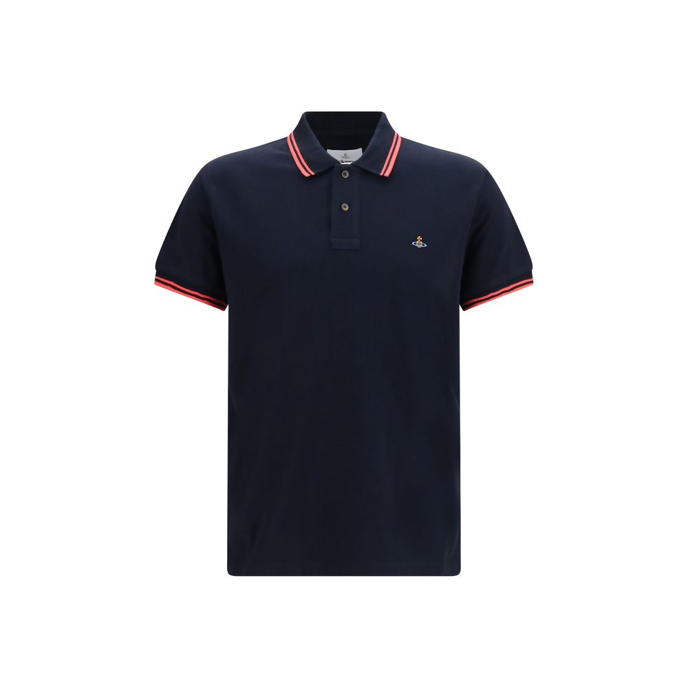 Blue Cotton Polo Shirt