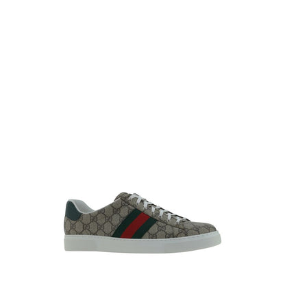 Beige Polyethylene Low Top Sneakers