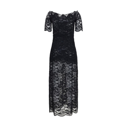 Black Polyamide Long Dress