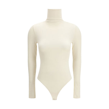 Beige Cotton Bodysuit